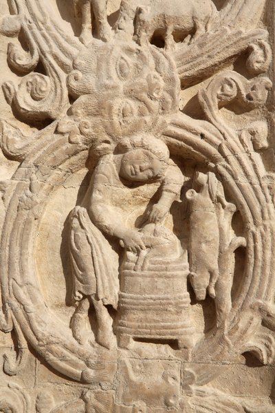 Aziz Denis bazilikası. Merkez portalı. Tarım takvimi, 20150919, Saint-Denis, Fransa by Unbekannt