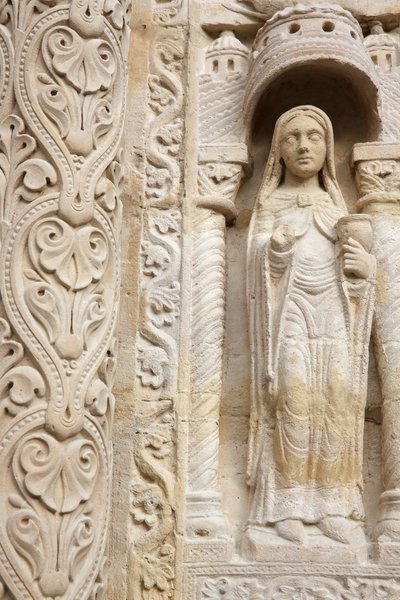 Aziz Denis bazilikası. Merkez portalı. Bilge bakire, 20150919, Saint-Denis, Fransa by Unbekannt