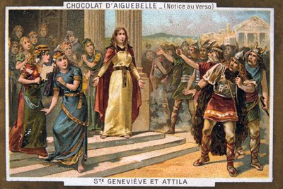 Saint Genevieve ve Attila, MS c451, 19. yüzyıl by Unbekannt