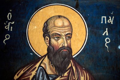 Aziz Paul: 14. Yüzyıldan Bizans freski (1332) Nathex, güney duvar Phorbiotissa Bakire kilisesi, Asinou Unesco sitesi Troodos bölgesi, Kıbrıs by Unbekannt