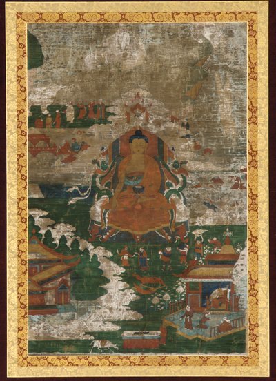 Sakyamuni tahtta oturma ve biyografik sahneler, 18. yüzyıl. by Unbekannt