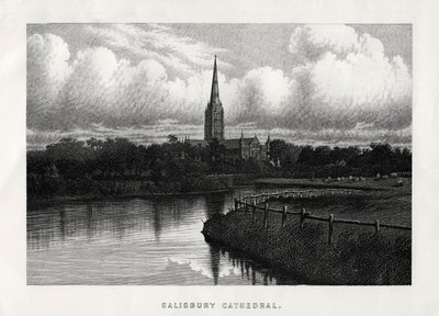 Salisbury Katedrali, Wiltshire, İngiltere, 19. yüzyıl by Unbekannt