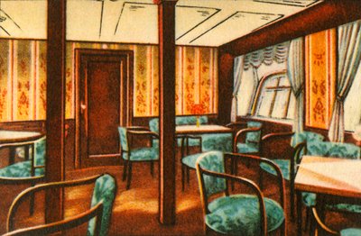 Bir zeplin üzerindeki salon, 1932. by Unbekannt