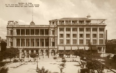 Santiago de Cuba - San Carlos Derneği ve Casa Granda Oteli, c1920