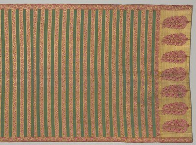 Floralı ve şeritli tarlalı kanat, 1700