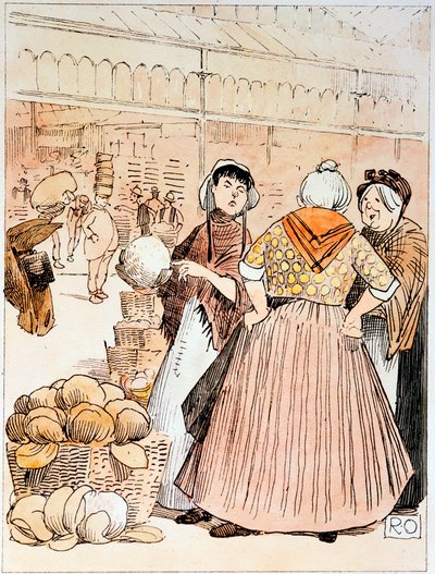 Covent Garden meyve ve sebze pazarındaki sahne, Londra, 20. yüzyılın başlarında by Unbekannt