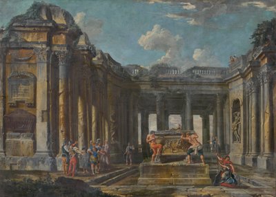 Antik Harabelerde Roma Tarihinden Bir Sahne by Unbekannt