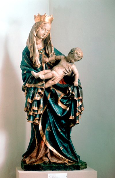 Schone Madonna, boyalı heykel, Pfarrkirche, Bad Aussee, Avusturya by Unbekannt