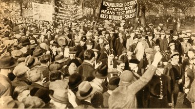 İskoç yürüyüşçüler, Means Test protestoları, Hyde Park, Londra, 1932, 1933. by Unbekannt
