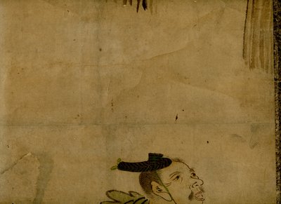 Manzai olarak bilinen geleneksel 2 kişilik Japon komedi takımını betimleyen kaydırmalı tablo by Unbekannt