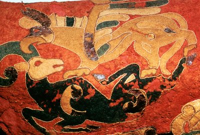 Uygulanan keçe süslemeli İskit eyer örtüsü, MÖ 5. yy by Unbekannt