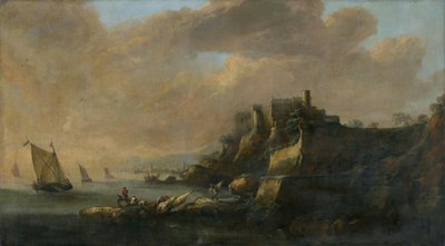 Kale ile deniz manzarası by Unbekannt