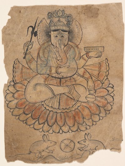 Oturan Dört Kollu Ganesha, yak. 1775. by Unbekannt