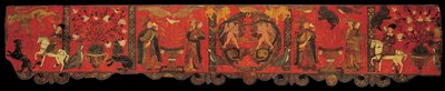 Dekoratif boyama ile ahşap lambri bölümü, 1770-1780