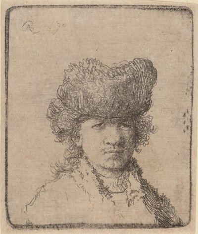 Kürk Şapkalı Otoportre, 1630. by Unbekannt