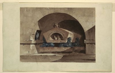 Sfenksli ve Baykuşlu Mısır Tarzı Kabir by Unbekannt
