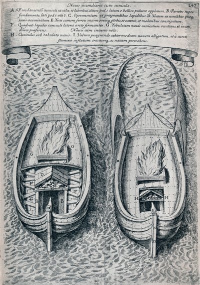 Onyedinci Yüzyıl Ateş Gemisi, c1660 by Unbekannt