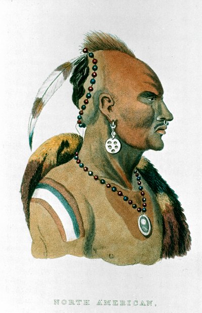 Sewessissing, Iowa Kızılderilileri Şefi Kuzey Amerika Ovaları Kızılderilileri, 1837 by Unbekannt