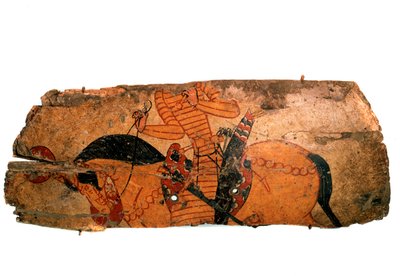 Süvari detaylı kalkan, 7. yüzyıl sonu, 8. yüzyıl başı. by Unbekannt