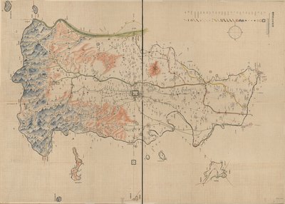 Henan Eyaleti, Anyang İlçesindeki dağları, nehirleri, kasabaları, köyleri, pazarları, tapınakları ve yolları gösterir. Rölyef resimli olarak gösterilmiştir. Raster görüntü olarak Kongre Kütüphanesi Web sitesinde de mevcuttur. Önceki çağrı numarası: G7823.A by Unbekannt
