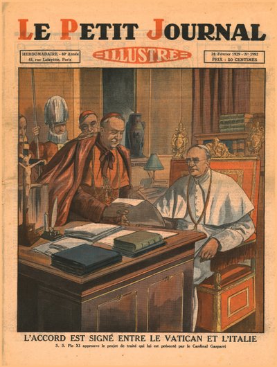 Vatikan ve İtalya arasındaki anlaşmanın imzalanması, 1929. by Unbekannt