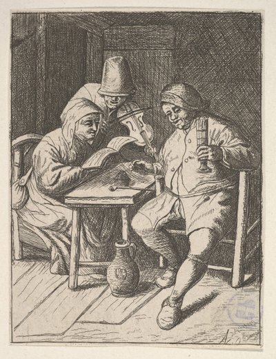 Şarkı Söyleyen Çiftler ve Keman, 1610-85. by Unbekannt