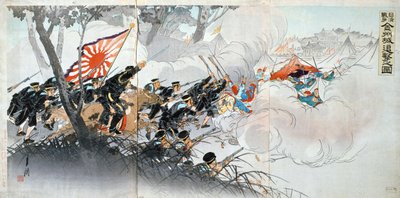 Çin-Japon savaşı, 19. Yüzyıl. Japon baskısı. Özel koleksiyon by Unbekannt