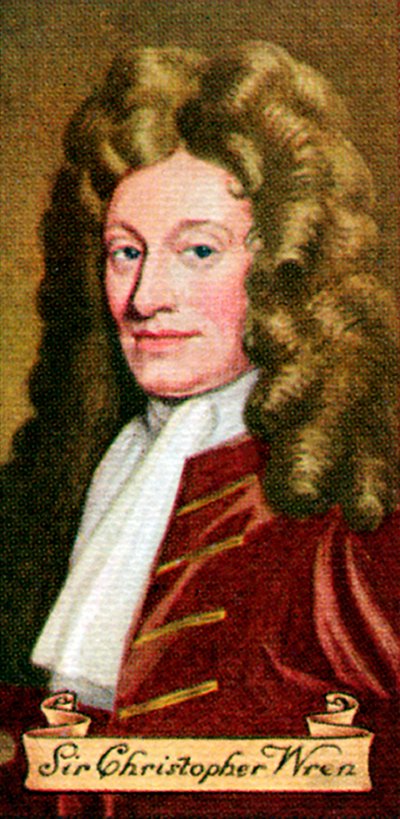 Sir Christopher Wren, bir dizi sigara kartından alındı, 1935 by Unbekannt