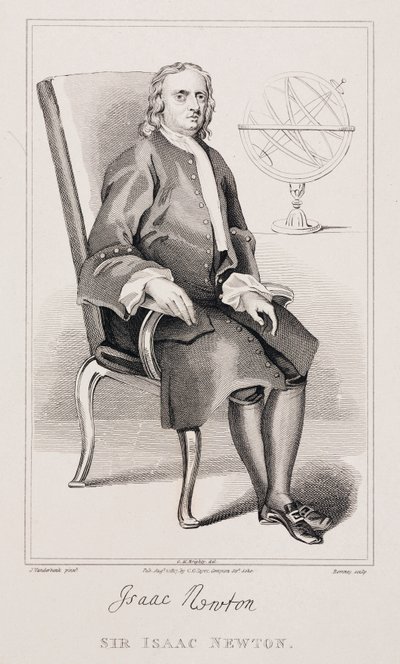 Sir Isaac Newton, İngiliz matematikçi ve fizikçi, c 1725 by Unbekannt