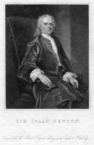 Sir Isaac Newton, İngiliz matematikçi, astronom ve fizikçi, 19. yüzyıl by Unbekannt