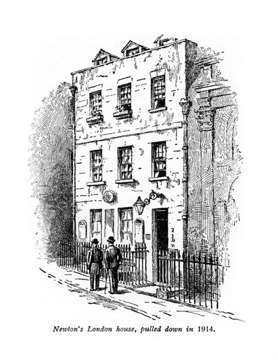 Sir Isaac Newton'un evi, Londra, 20. yüzyıl by Unbekannt