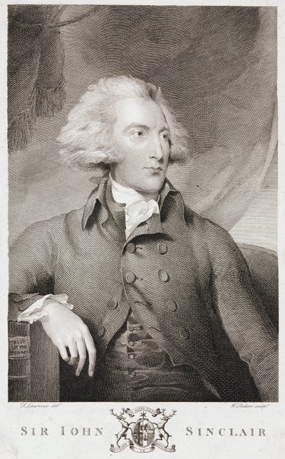 Sir John Sinclair, İskoç tarım ekonomisti ve istatistikçi, 1790