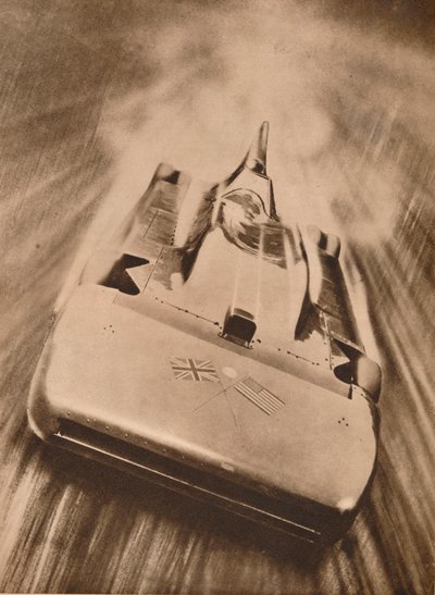 Sir Malcolm Campbell 'Mavi Kuş'ta yüksek hızda, 1935 by Unbekannt