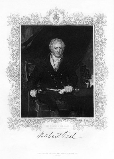 Sir Robert Peel, İngiliz sanayici, 19. yüzyıl by Unbekannt