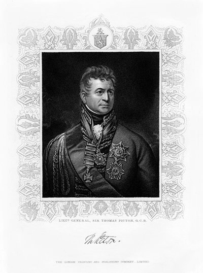 Sir Thomas Picton, İngiliz askeri lideri, 19. yüzyıl by Unbekannt