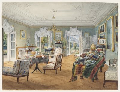 Bir Kır Malikanesinde Oturma Odası, 1830-1840