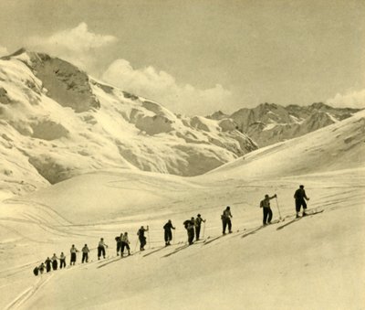 Kayak dersi, Arlberg, Avusturya, c1935. by Unbekannt