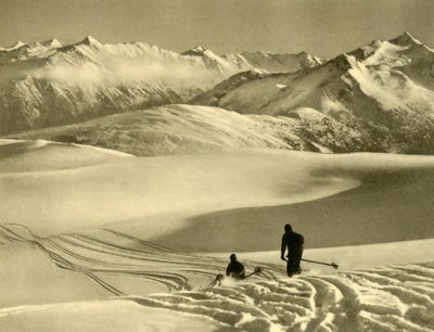 Gerlos platosunda kayak yapmak, Avusturya, c1935. by Unbekannt