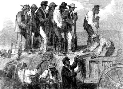 Savannah tahkimatlarını güçlendiren köle emeği, Georgia, Amerikan İç Savaşı, 1863 by Unbekannt