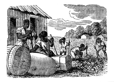 Tütün tarlasında çalışan köleler, 1833 by Unbekannt