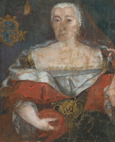 18. yüzyılın ortalarında Slovak ressam - Brocaded Pelerinli bir Zemianka