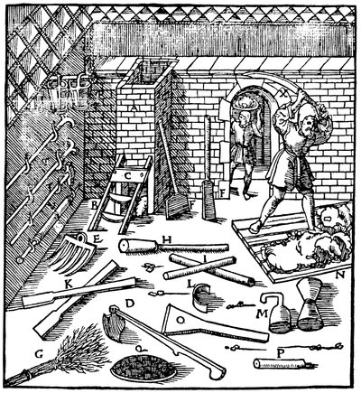 Altın, gümüş, bakır ve kurşun cevherlerinin eritilmesi, 1556 by Unbekannt