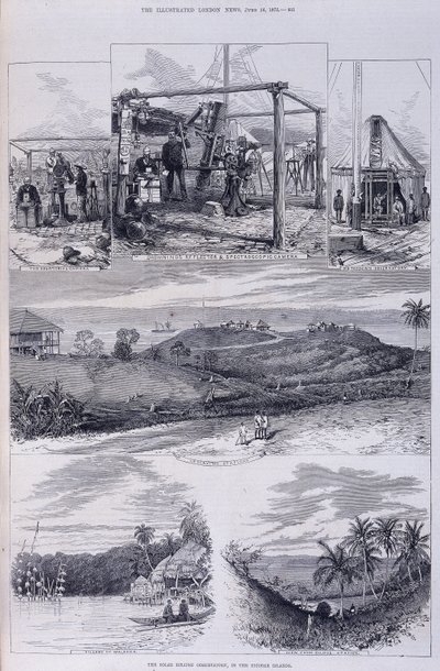 Güneş Tutulması Gözlemevi, Nikobar Adaları, c1875 by Unbekannt