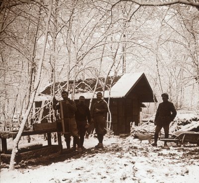 Karda askerler, Foret de la Reine, Fransa, c1914-c1918 by Unbekannt