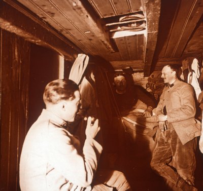 Siperlerdeki askerler, Genicourt, kuzey Fransa, c1914-c1918 by Unbekannt