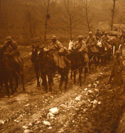 Hareket halindeki askerler, c1914-c1918 by Unbekannt