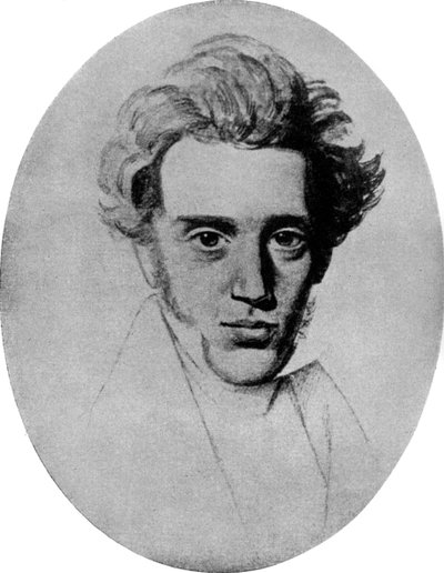 Soren Kierkegaard, Danimarkalı filozof ve ilahiyatçı, c1840 1956 by Unbekannt