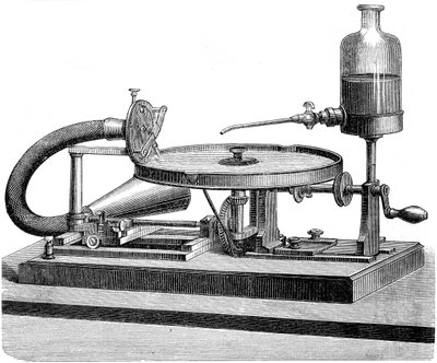 Ses Kayıt Diski Elektrik Motor Batarya Sıvısı, c1880 by Unbekannt