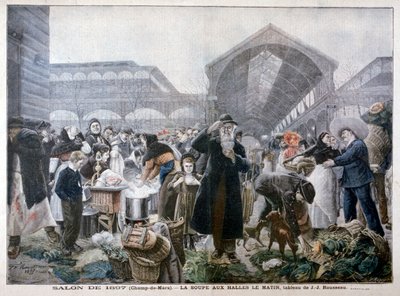 Sabahları Les Halles Pazarı'nda Çorba Tezgahı, 1897 by Unbekannt