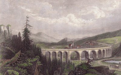 Güney Demiryolu. Viyadük Payerbach, Semmering by Unbekannt